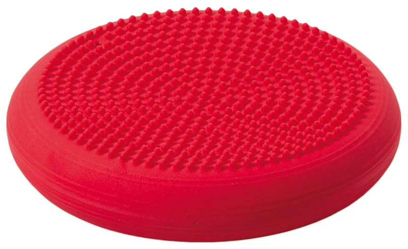 Dynair Ball Cushion, Red, 36cm Diameter, Inflatable Stability Balance Cushion, Wobble Cushion Disc for Balance Training, Dynamic Sitting, & Physiotherapy, Great for Active Sitting & Correct Posture