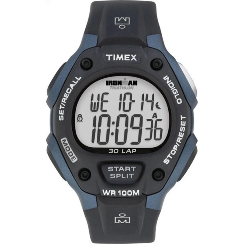Timex Ironman Men's Digital Watch with LCD Dial Digital Display and Black Resin Strap T5H591