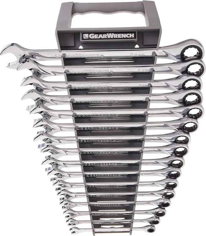 GearWrench XL Ratcheting Combination Metric Wrench Set 16 Pc, 12 Point - 85099