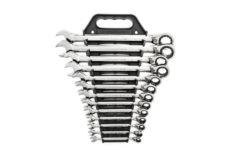 GearWrench 13 Pc. 12 Pt. Reversible Ratcheting Combination Wrench Set, SAE - 9509N