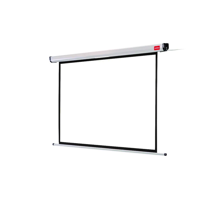 Nobo Ultra Electric Wall & Ceiling Projection Screen, Lightweight Hanging Matte White Projector Surface With Remote Control, 2400 x 1800mm, 1901973
