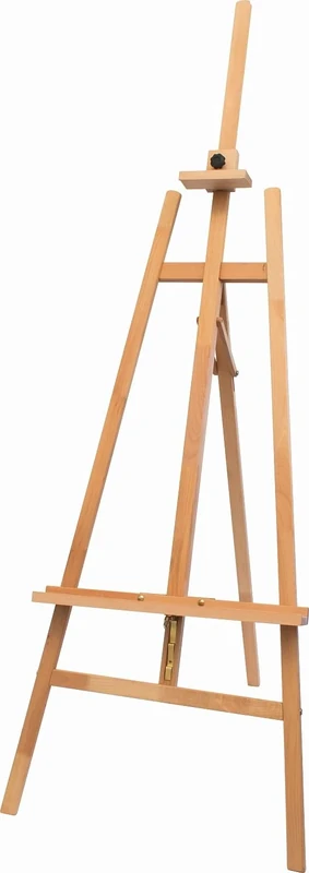 Kreul Solo Goya 17514 Academy Easel, Approx. 170 cm High, Made of Solid Beech Wood, for Stretcher Frames with a Height of up to 130 cm, Height and Inclination ly Adjustable, Partially Assembled