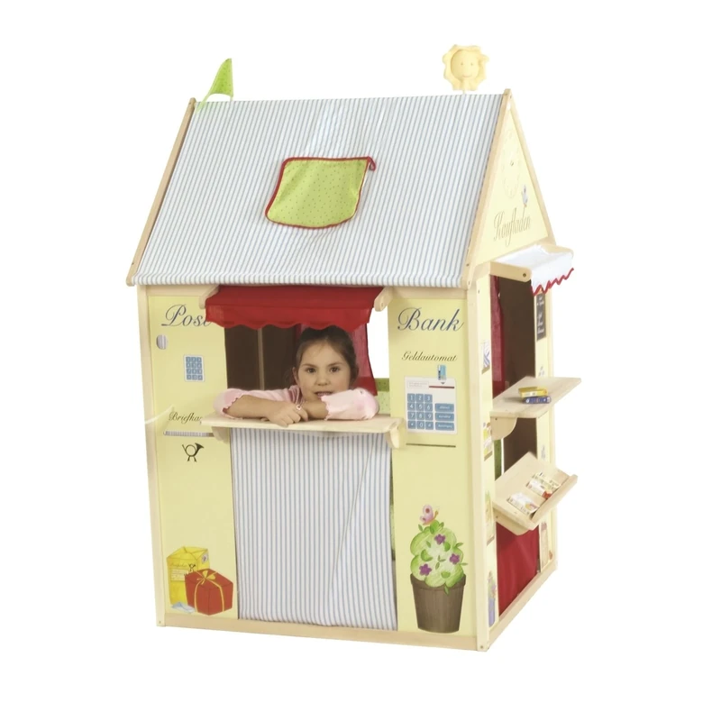 roba Playhouse Combination, Includes Play Store, Puppet Theater, Chalkboard, Post/Bank/Kiosk Counter