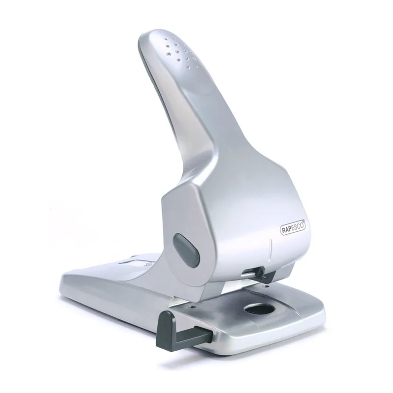 Rapesco 0732 High-Capacity Zero-65 Metal 2-Hole Punch, 65 Sheet Capacity, Silver