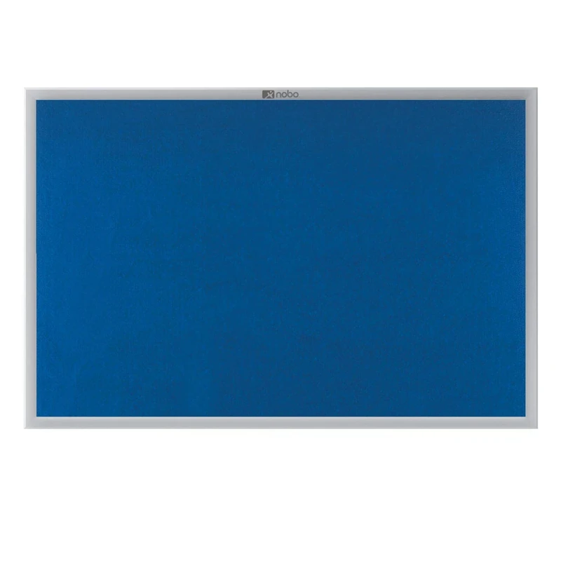 Nobo EuroPlus Felt Noticeboard with Fixings and Aluminium Frame, 1800 x 1200 mm - Blue