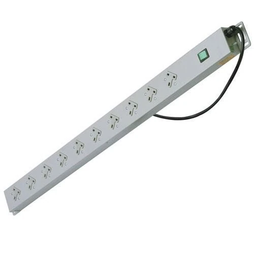 Lindy 12 Way Vertical Mount PDU (Power Distribution Unit), IEC C14 Male to 12 x UK Mains Sockets, Switched, 3m Cable for Home, Office and Industrial Use - Image 1