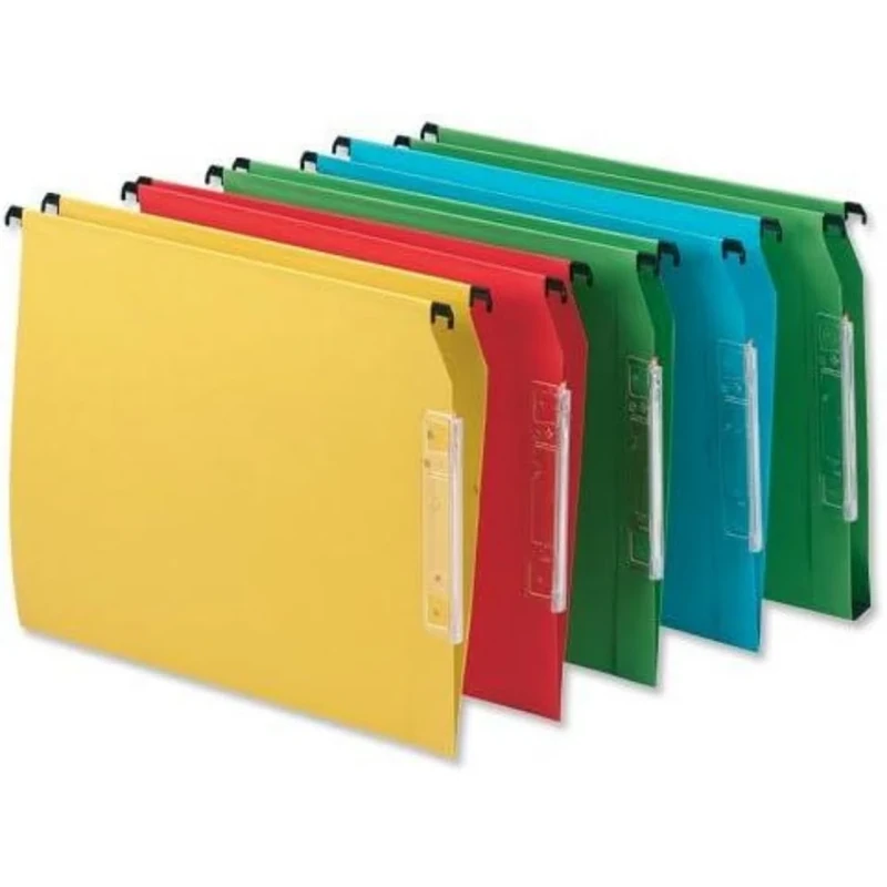 Esselte Classic Lateral A4 Suspension Files, 30 mm V Bottom - Green, Pack of 25