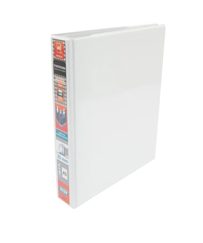 Elba A5 2 D-Ring Binder - 25mm Capacity - White (Pack of 6)