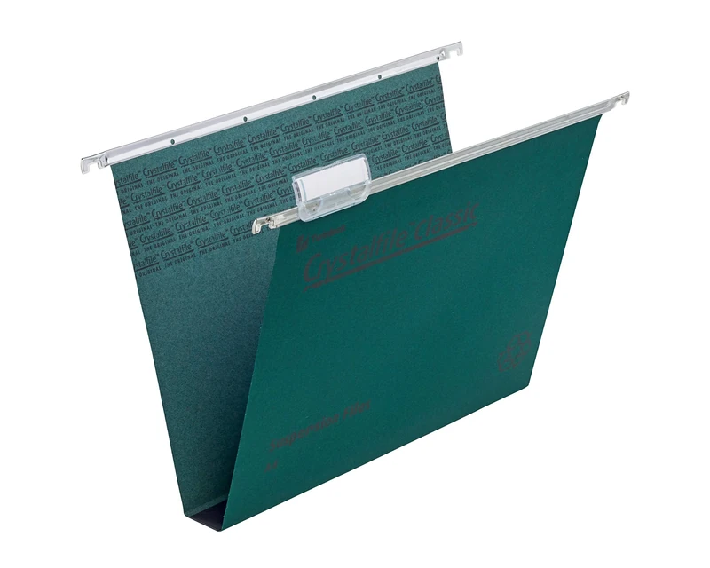 Rexel Crystalfile Classic Suspension File Manilla 30 mm A4 - Pack of 50, Green