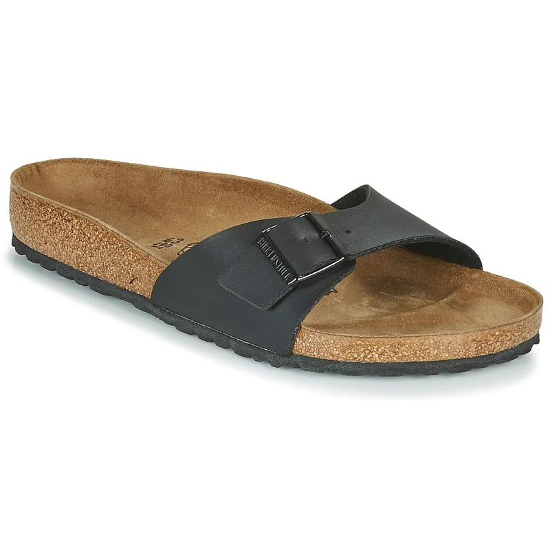 Birkenstock Women's Madrid Birko-Flor Sandal, Black Birko-Flor, 38 N EU/7-7.5 2A(N) US