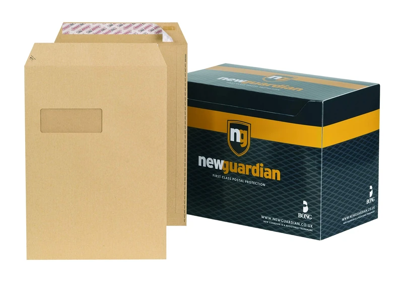 New Guardian F24203 Envelopes Heavyweight Pocket Peel and Seal Window Manilla C4 [Pack of 250]
