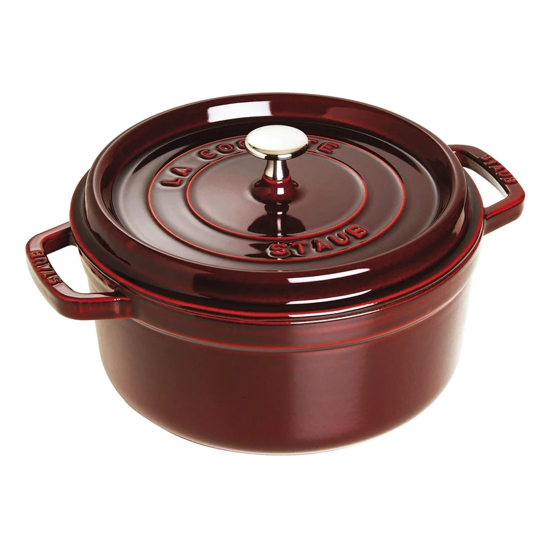 Staub 4 Quart Round Cocotte Grenadine Dutch Oven - Cast Iron