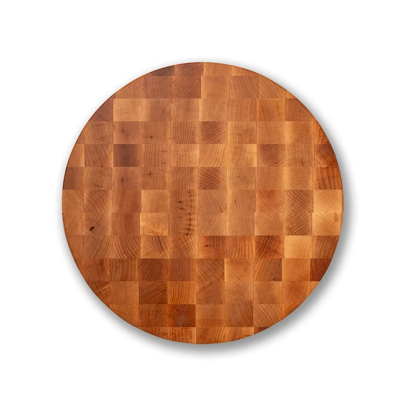 Boos Block End Grain Round Chopping Block - Extra Thick Wooden - North American Hard Maple Butchers Block Chopping Board - 18 x 18 x 3 Inches