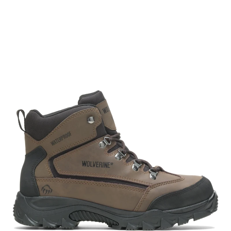 WOLVERINE Men's Work Spencer Waterproof Mid-Cut Hiker Brown/Black MultiShox W11.0 : UK Size - 10 3E