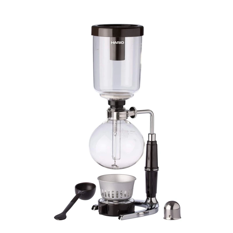 Hario TCA-5 Coffee Syphon Technia 5 Cup-Black/Silver, transparent - Image 1