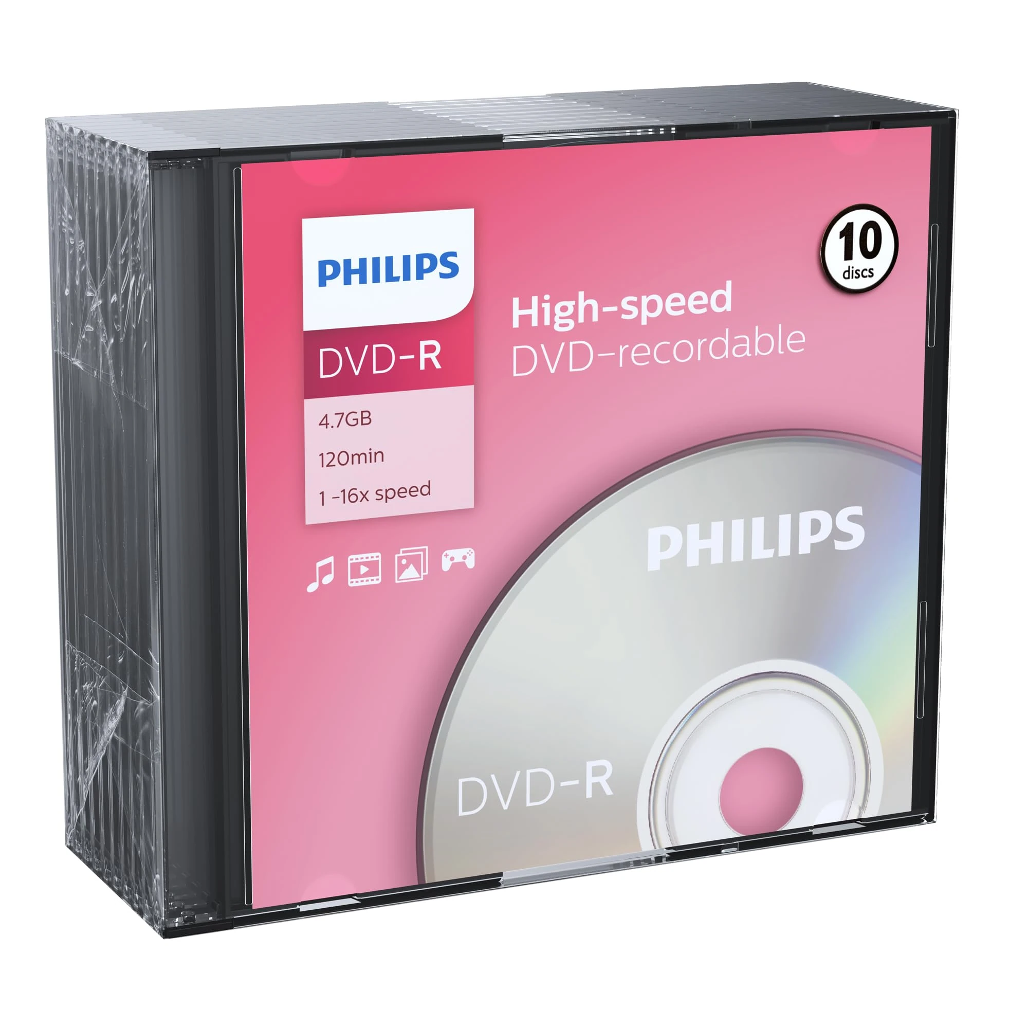Philips DM4S6S10F/00 DVD-R Blank Discs 10er