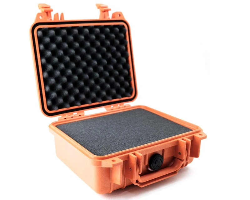 PELI 1200 Protective Case for Sensitive Devices, IP67 Watertight and Dustproof, 12L Capacity, Made in US, With Customisable Foam Insert, Orange