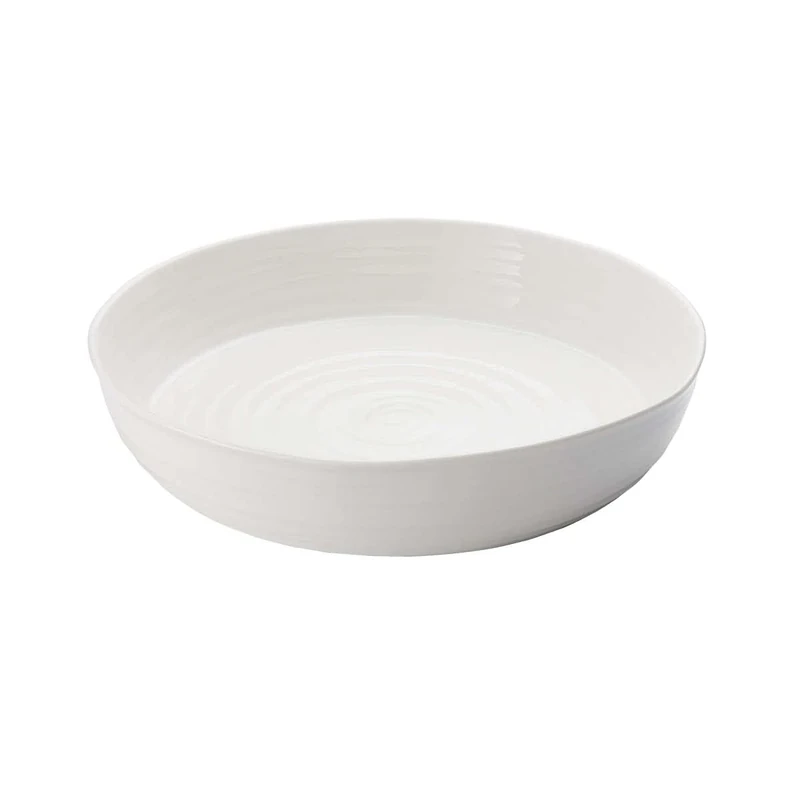 Sophie Conran for Portmeirion Round Roasting Dish, Porcelain, White, 28.5 x 28.5 x 5.7 cm