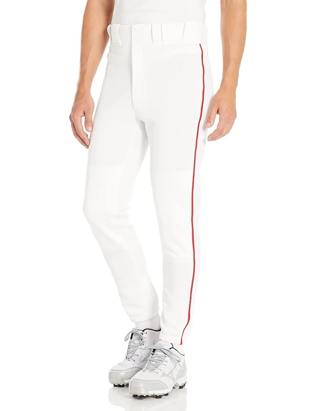 Mizuno Adult Men's Premier Piped Baseball Pant White-red