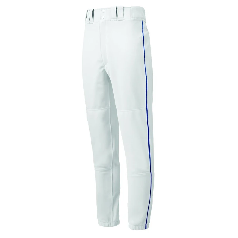 Mizuno Men's Premier Piped Baseball Pant - White-Royal, XS
