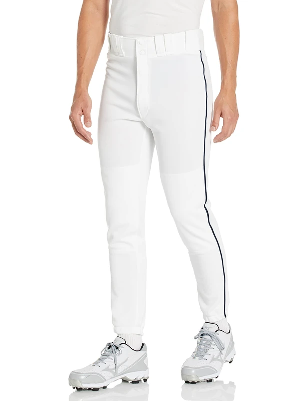 Mizuno Men's Premier Piped Pant, White-navy, M UK