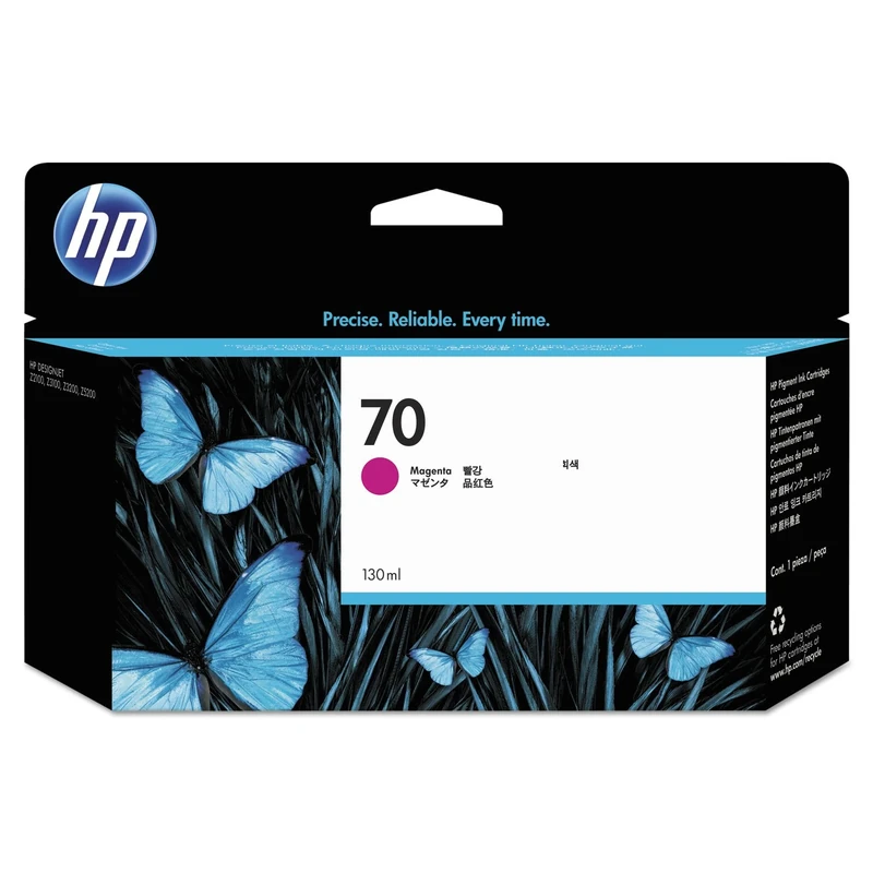 HP 70 - C9453A - 1 x Magenta - Ink cartridge - For DesignJet Z2100, Z3100, Z3100ps, Z3200, Z3200ps, Z5200, Z5400