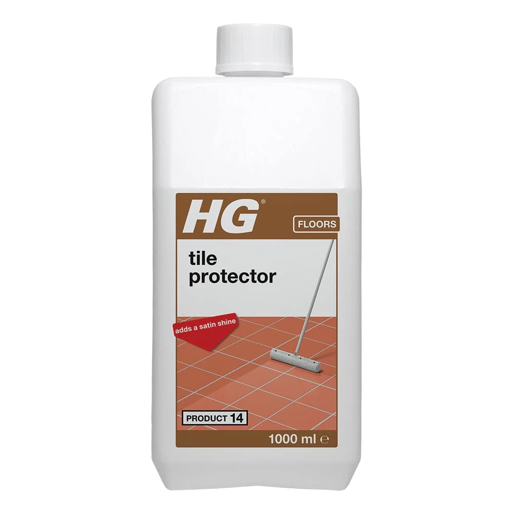 HG Tile Protector & Sealer – Polymer Emulsion for Kitchen & Bathroom Floors – Protects Stone Tiles with a Satin Gloss Finish – 1 Litre