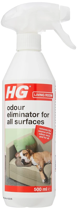 HG Odour Eliminator for All Surfaces, Odour Remover & Fabric Freshener Spray, Bad Smell Remover & Carpet Spray for Hard Surfaces & Soft Furnishings, Pet Odour Remover & Deodoriser - 500ml