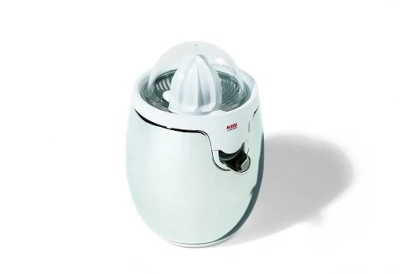 Alessi SG63 W Electric citrus-squeezer in 18/10 stainless steel mirror polished and thermoplastic resin, white, European plug