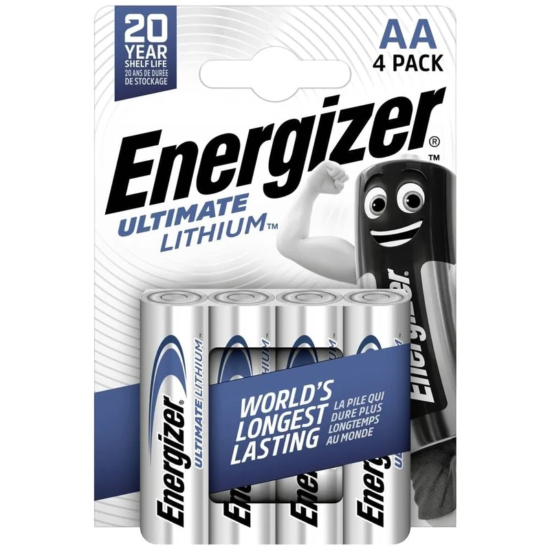 Energizer Ultimate Lithium AA Batteries - 4 Pack