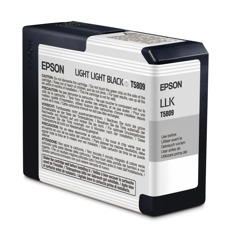Epson Ink Cartridge 80 ml, Light Light Black, Genuine