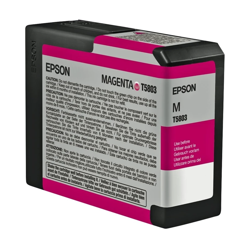 Epson Ink Cartridge 80 ml, Magenta T5803, Genuine, Amazon Dash Replenishment Ready