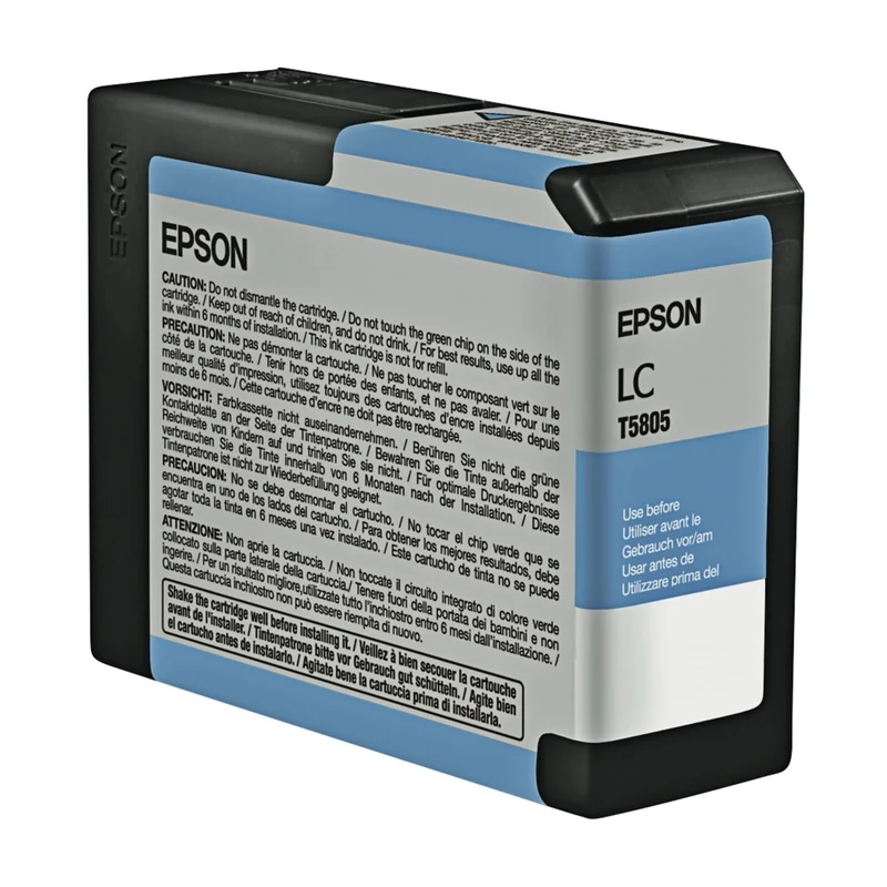 Epson Ink Cartridge 80 ml, Light Cyan- C13T580500, Genuine