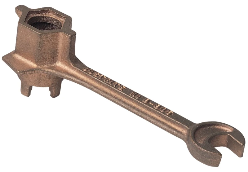 Justrite 08805 Brass Alloy Drum Bung Wrench - Image 1