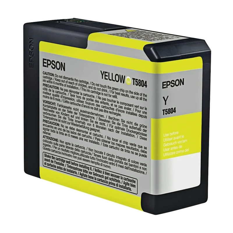 Epson Ink Cartridge 80 ml, Yellow, Genuine