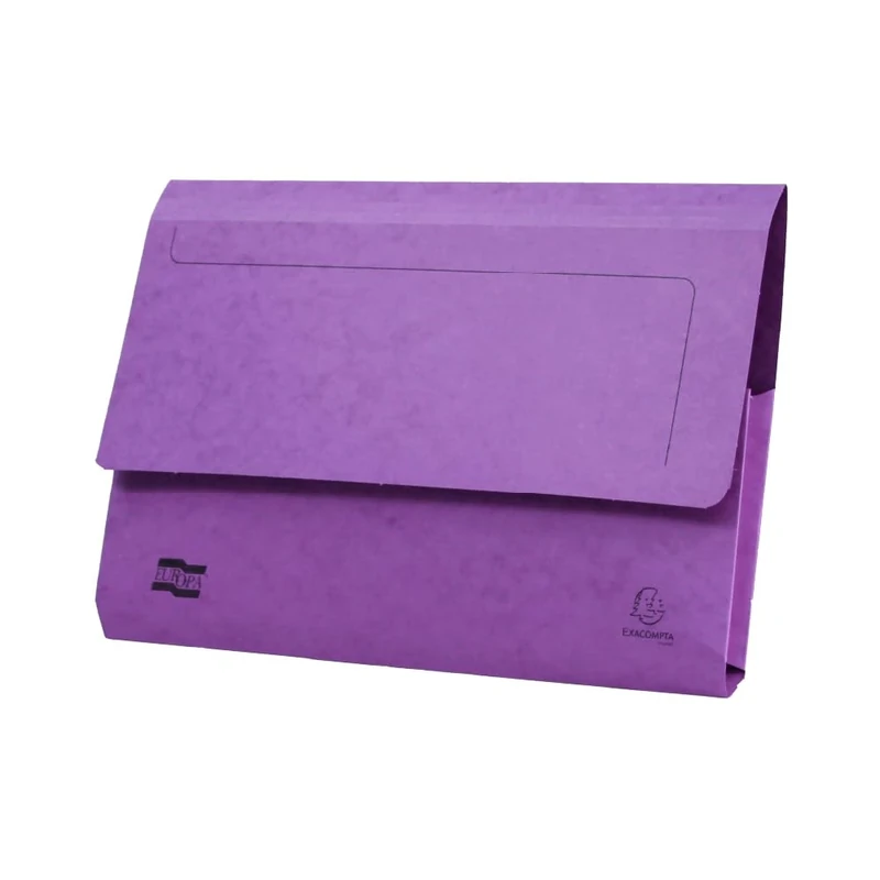 Exacompta Europa Document Wallets, 265 gsm, Foolscap - Lilac, Pack of 25