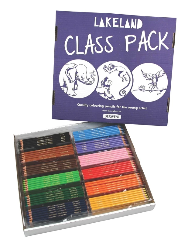 Derwent Lakeland Colouring Pencils, Pack of 360 for Classroom Use, 12 Basic Colours, Class Pack, 33329