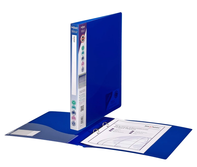 Snopake A4 2 O-Ring 15mm RingBinder – Electra Blue [Pack of 10] Ref: 10120 - Image 1