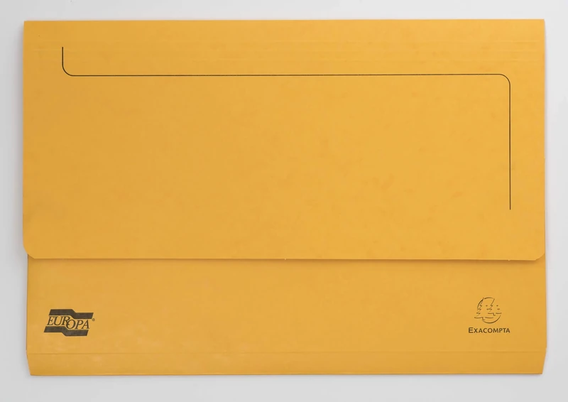 Exacompta Europa Document Wallets, 265 gsm, Foolscap - Yellow, Pack of 25