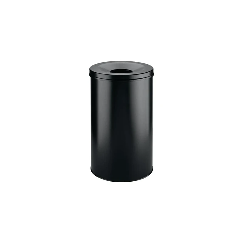 Durable Self-Extinguishing Metal Waste Bin Black 60 Litre Capacity | Stylish and Modern Finish | for Complete Safety In The Office, Warehouse, School, etc.