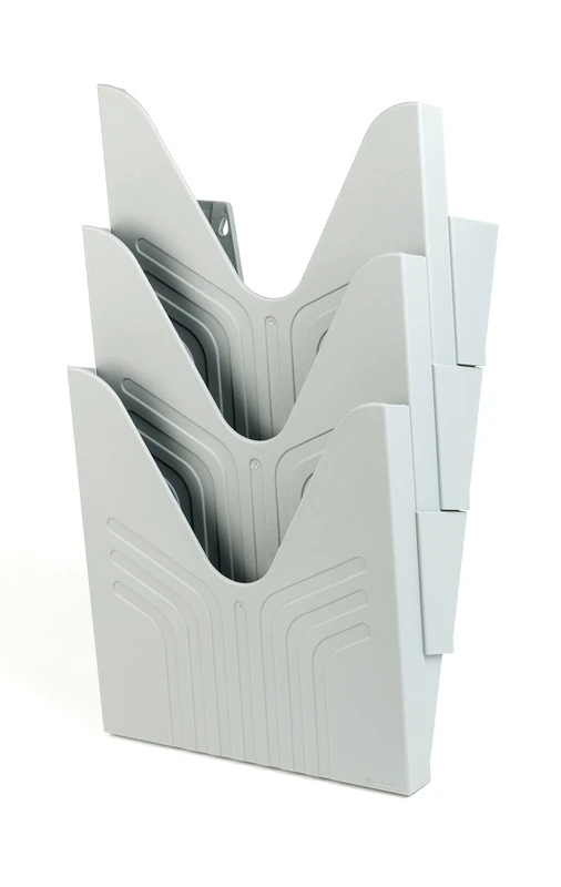Avery 144-3LGRY Original A4 Literature Holders, 250 x 260 x 115 mm, Set of 3 - Light Grey
