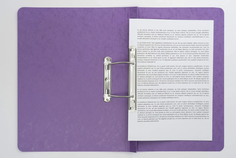 Exacompta - Ref 3004Z - Europa - Spiral File, 350 x 250mm, 300 Micron Hardwearing Mottled Pressboard, Holds 150 Sheets of A4 Paper, Spring Mechanism - Lilac, Pack of 25