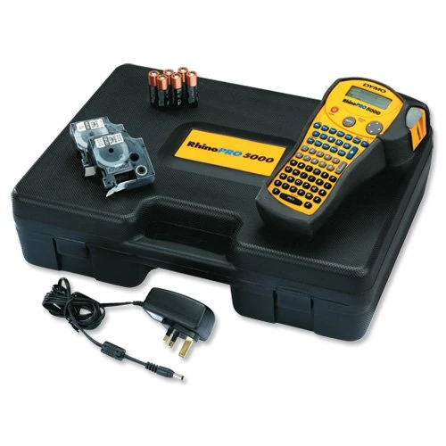Dymo RhinoPRO 5200 Labelmaker Kit Printer Adaptor and Rechargeable Battery for 6-19mm Tapes Ref S0841390