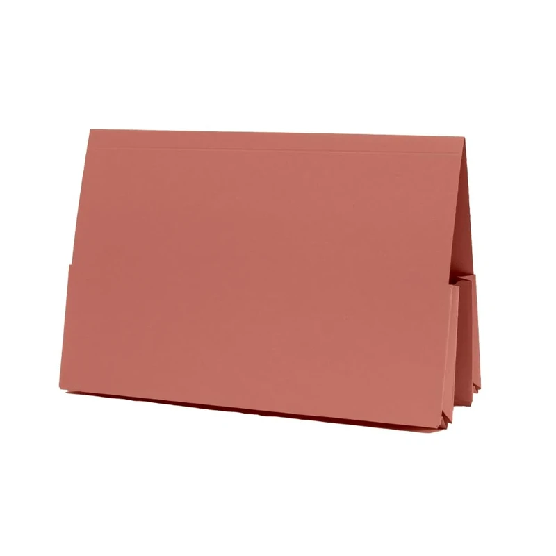 Exacompta - Ref 214-REDZ - Guildhall - Double Pocket Legal Wallet, 250 x 355mm, 315gsm Premium Heavyweight Manilla, Holds A4 & Foolscap Documents - Red, Pack of 25