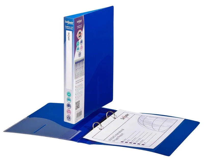 Snopake A5 2 O-Ring 15 mm RingBinder – Electra Blue [Pack of 10] Ref: 10109