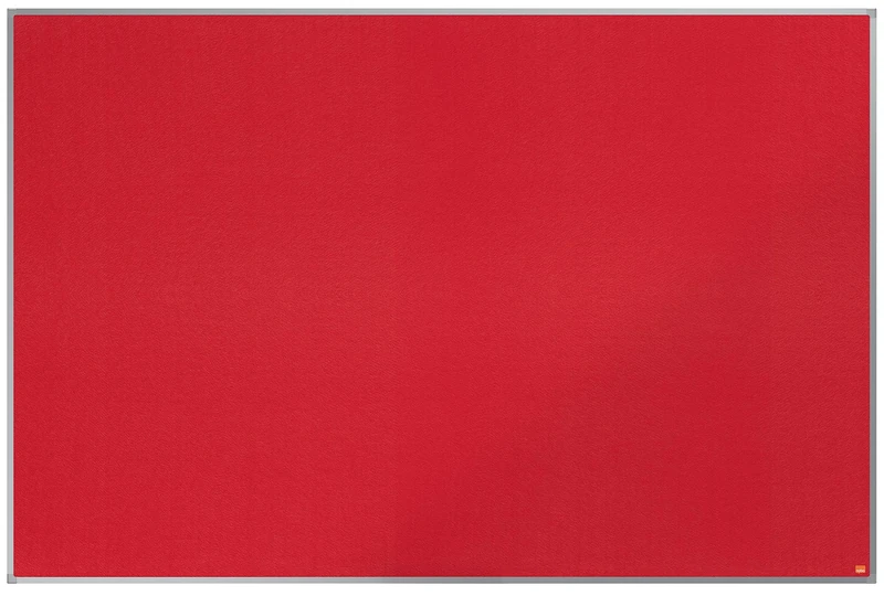 Nobo Felt Noticeboard, 1800 x 1200 mm, Aluminium Trim, Corner Wall Mounting, Essence Range, Red, 1904068