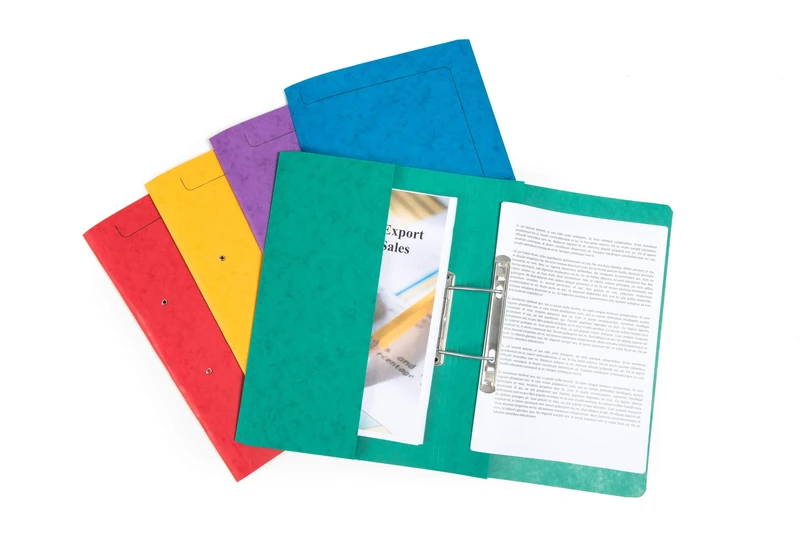 Exacompta - Ref 3010Z - Europa - Pocket Spiral File, 355 x 235mm, 300 Micron Mottled Pressboard, Holds Up To 200 Sheets of A4 Paper - Assorted Colours, Pack of 25