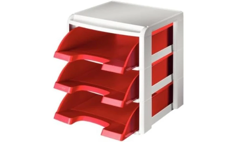 Leitz A4 Letter Tray Rack, Red, Plus Range, 53270025