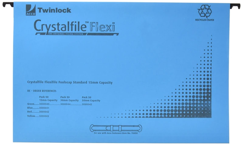 Rexel Multifile Plus Foolscap Suspension Files - V-base BLUE ref 3000024