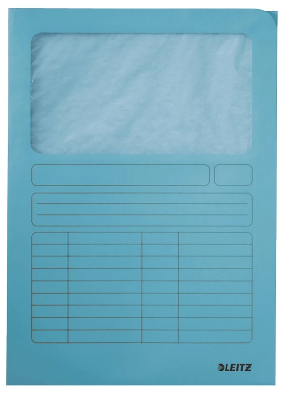 Leitz Ref 3950-00-30 Window Folder A4 - Light Blue, Pack of 100